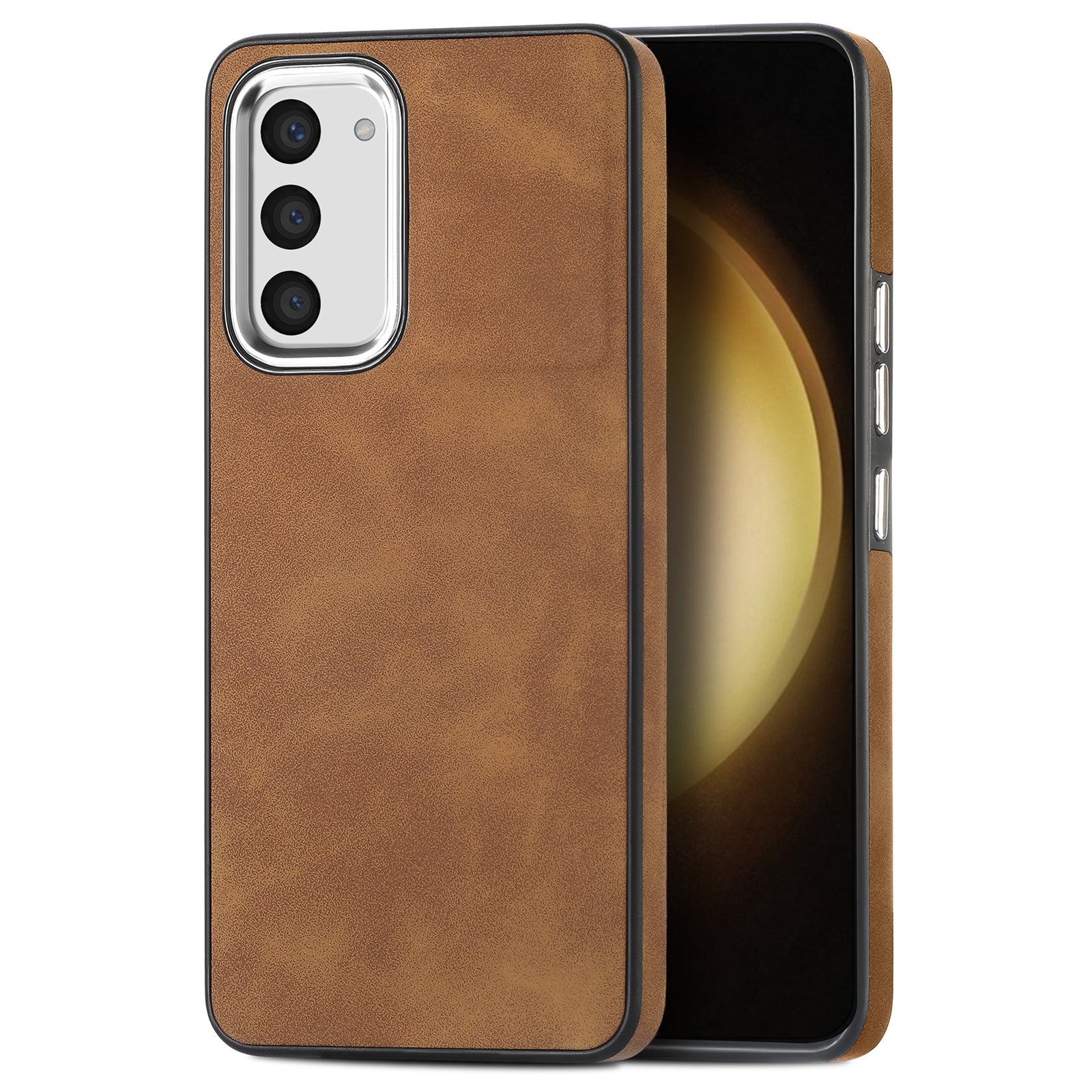 For Samsung Galaxy S23 Skin-touch Texture Phone Case PU Leather TPU Electroplating Camera Frame Cover For Samsung Galaxy S23 Skin-touch Texture Phone Case PU Leather TPU Electroplating Camera Frame Cover